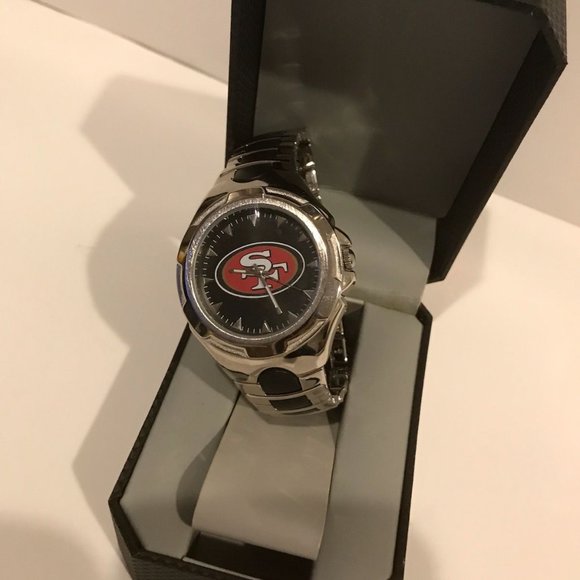 SAN FRANCISCO 49ers NFL Womens Stainless-Steel Watch Game Time No Battery - Picture 9 of 9